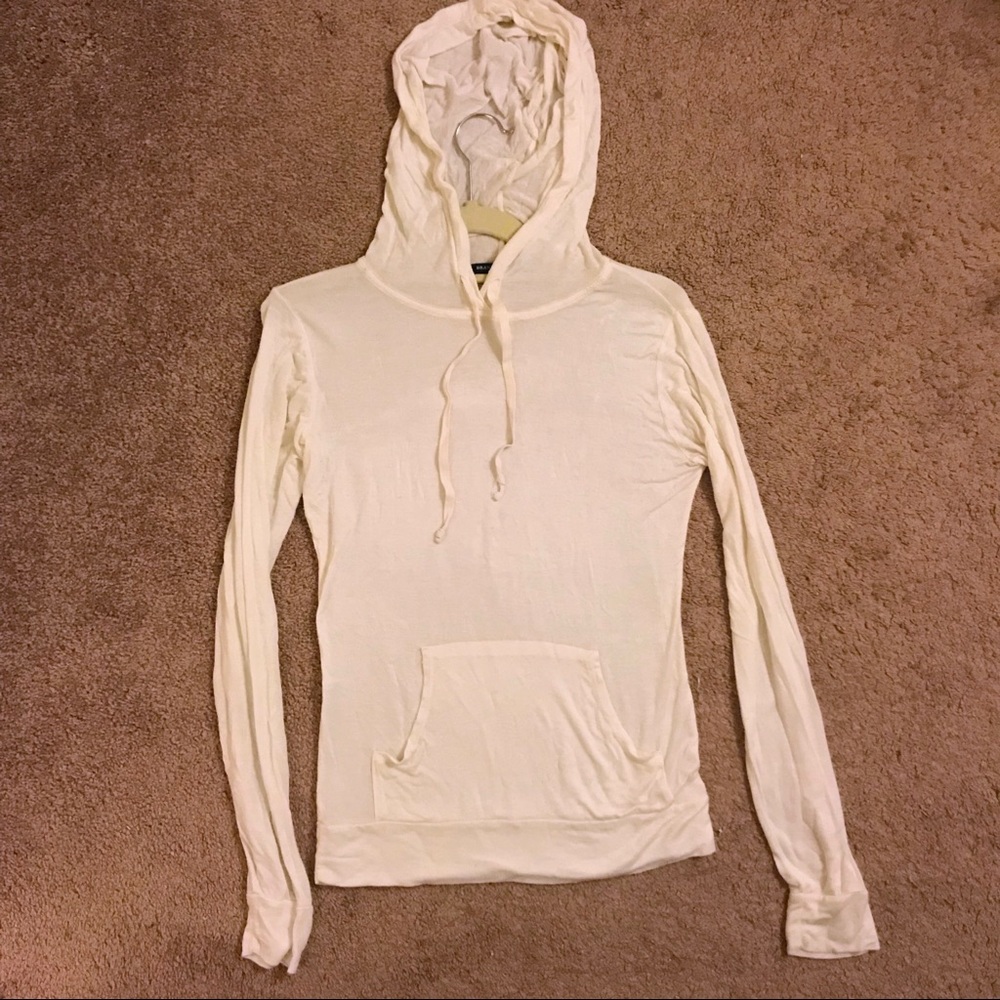 Brandy Melville Thin Ivory Hoodie